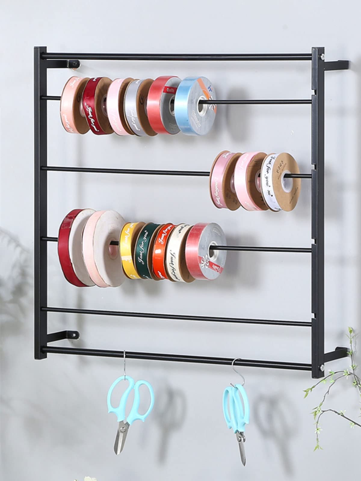 美品★ ARESSI★RIBBON ボトルラック Amazon.com: Ribbon Organizer Rack Craft Room Wall Ribbon Dispenser